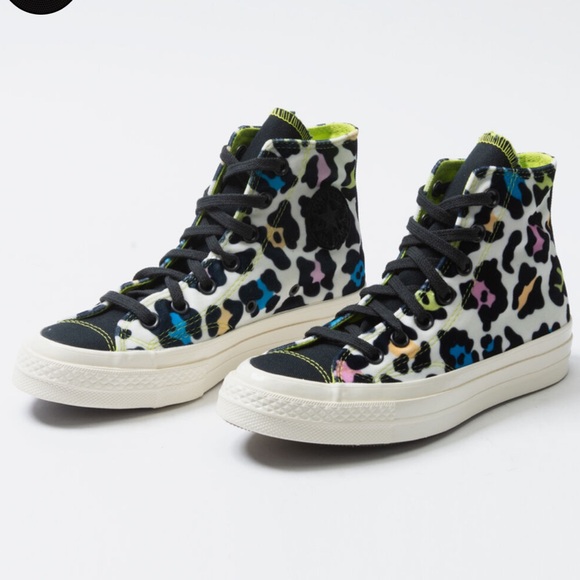 Converse Women's Chuck 70 Hi Velvet Egret/Black/Lime Twist-Size 6.5 - Picture 1 of 12